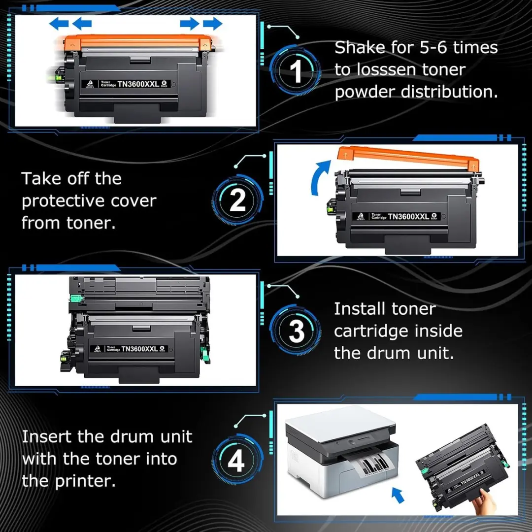 DOUBLE D TN-3600XL Toner - Zwart