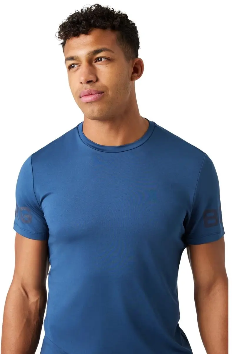 Björn Borg Heren Sportshirt Korte Mouw S - Asphalt Grijs