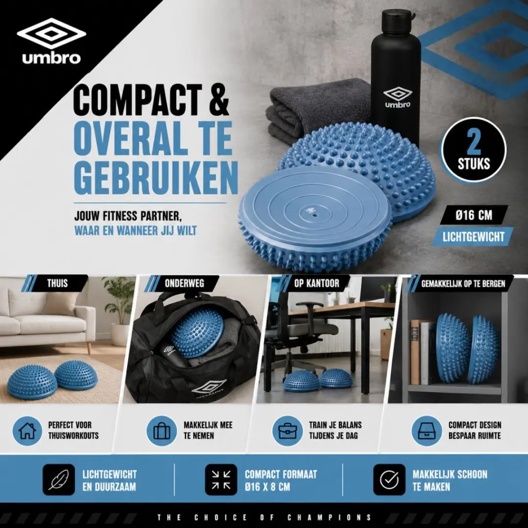 Umbro Evenwichtsbal Set - 2 Stuks - Blauw