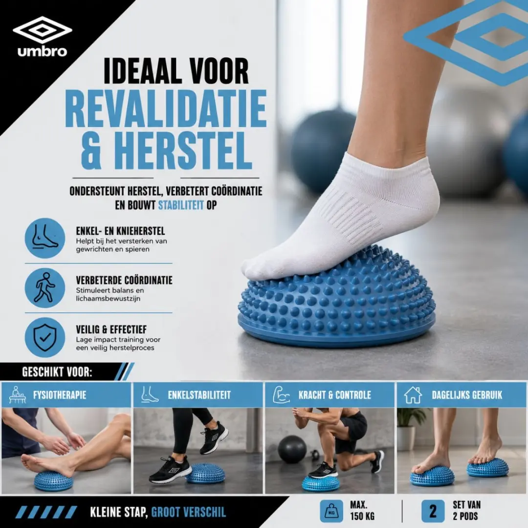 Umbro Evenwichtsbal Set - 2 Stuks - Blauw