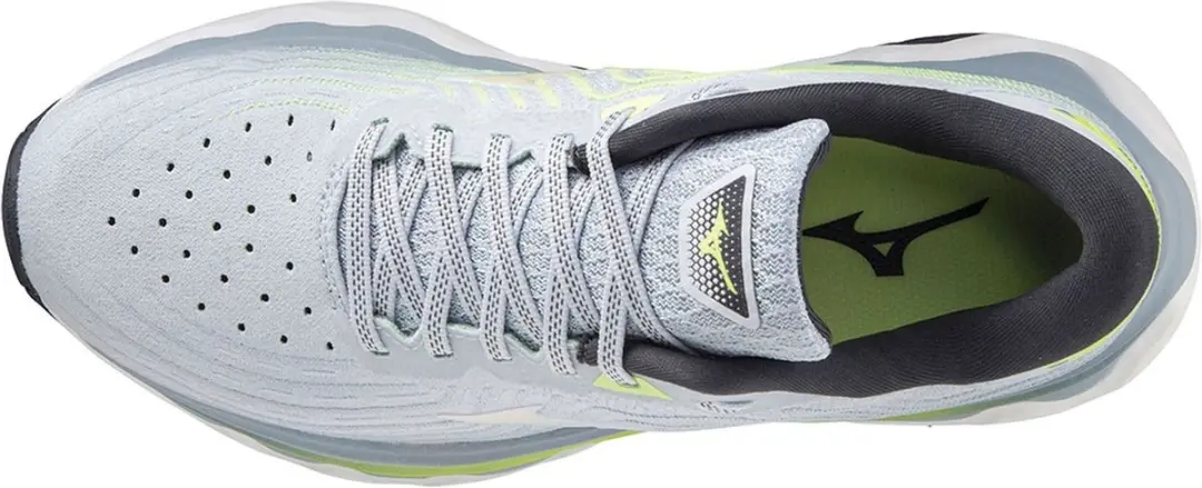 Mizuno Wave Horizon 6 Dames Hardloopschoenen - Lichtgrijs/Geel/Zilver