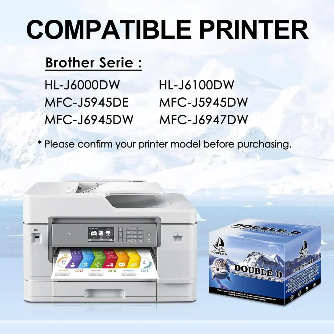 DOUBLE D LC3239XL Inktcartridge - 4 Stuks (XL) - o.a. Brother MFC-J6945DW