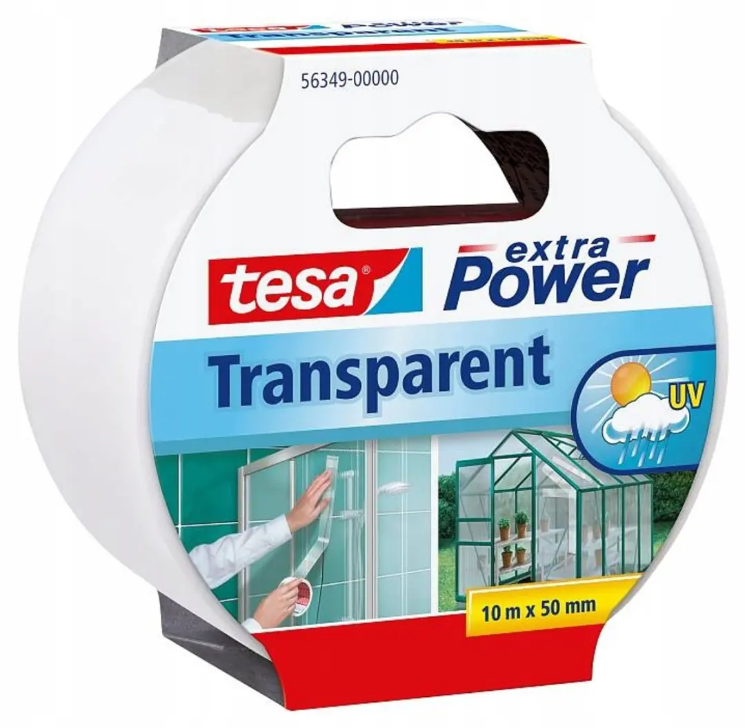 Tesa Glasfolie Reparatietape 10m x 50mm - Transparant - 4 Stuks