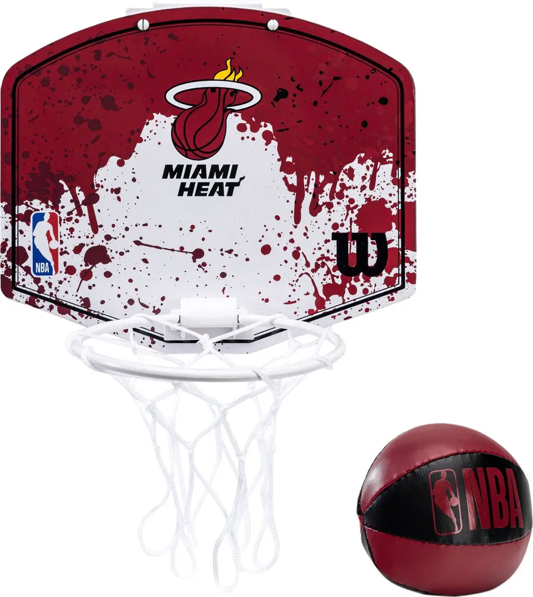 Wilson NBA Team Mini Hoop Miami Heat - 1 Stuk - Zwart