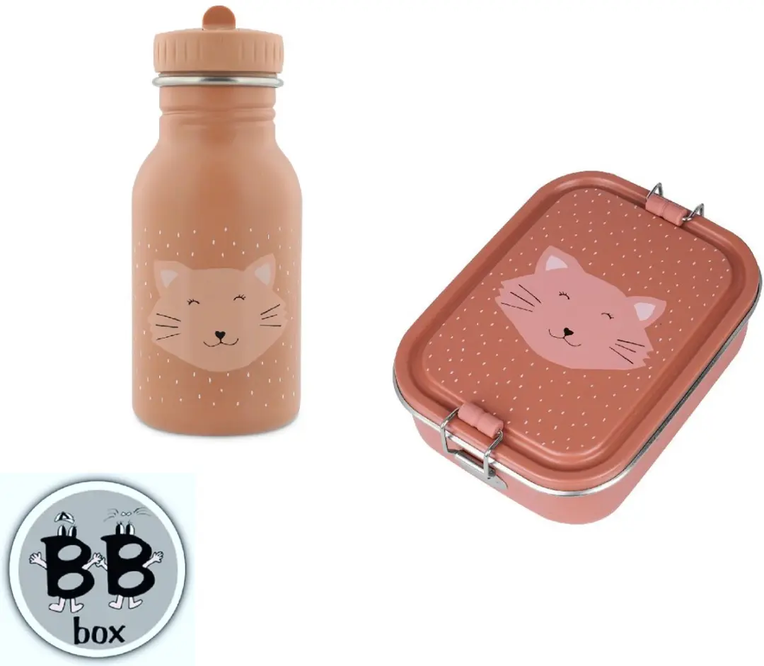 Trixie Mrs. Cat Lunchbox & Drinkfles - Roos - afbeelding 5 van 6