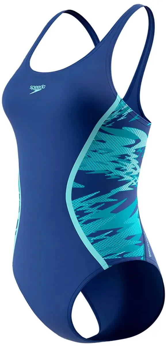 Speedo Hyperboom Splice Muscleback Badpak Dames - Blauw - One Size