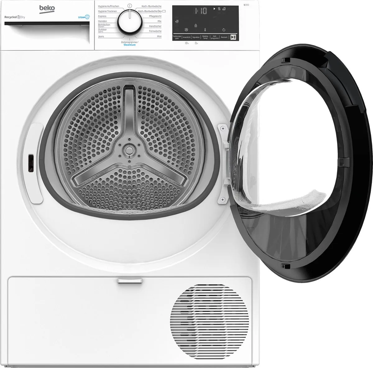 Beko B3T41230 Vrijstaande Warmtepompdroger 7 kg - Zwart/Wit