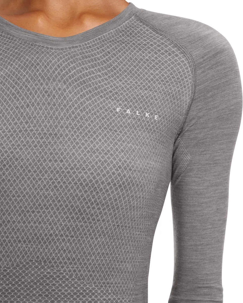 FALKE Wool-Tech Light Dames T-shirt Lange Mouwen - XL - Grijs