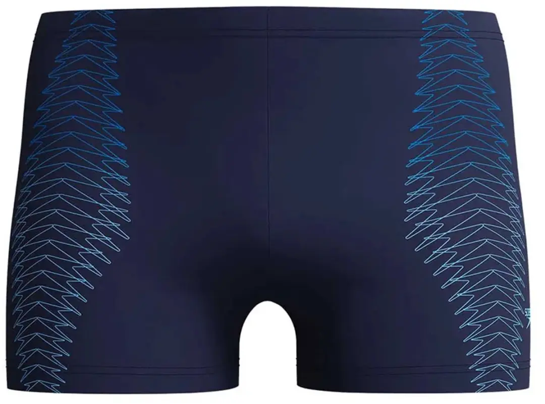 Speedo Duo Logo Print Aquashort Heren Sportzwembroek M - Marine/Blauw