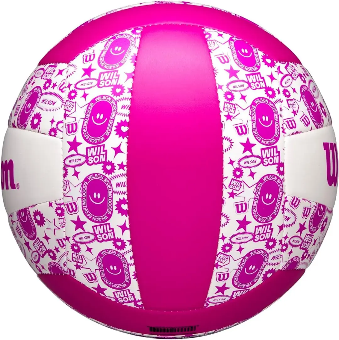 Wilson Volleybal STAMP Graffiti Roze/Wit Maat 5 - afbeelding 6 van 6