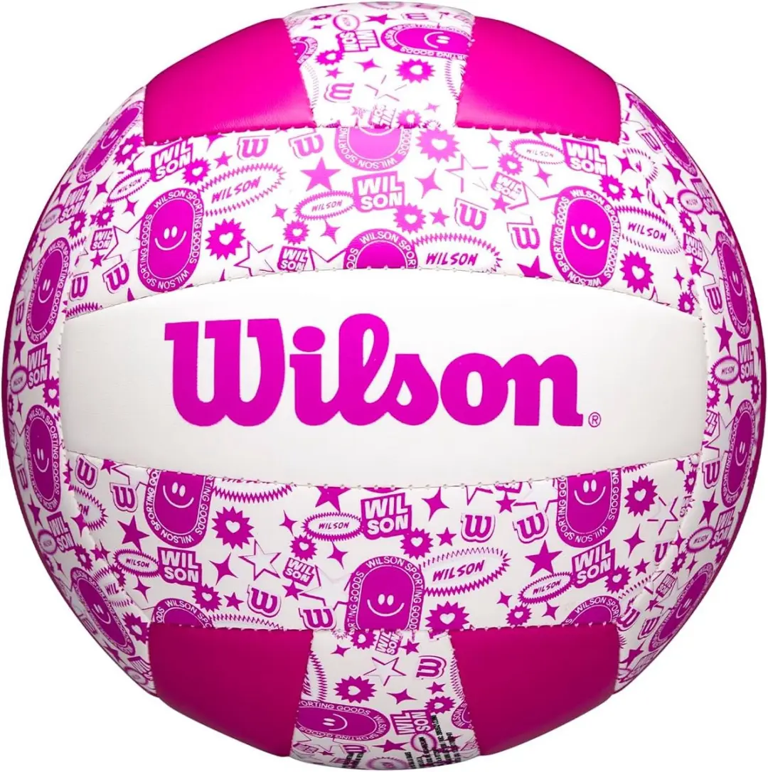 Wilson Volleybal STAMP Graffiti Roze/Wit Maat 5