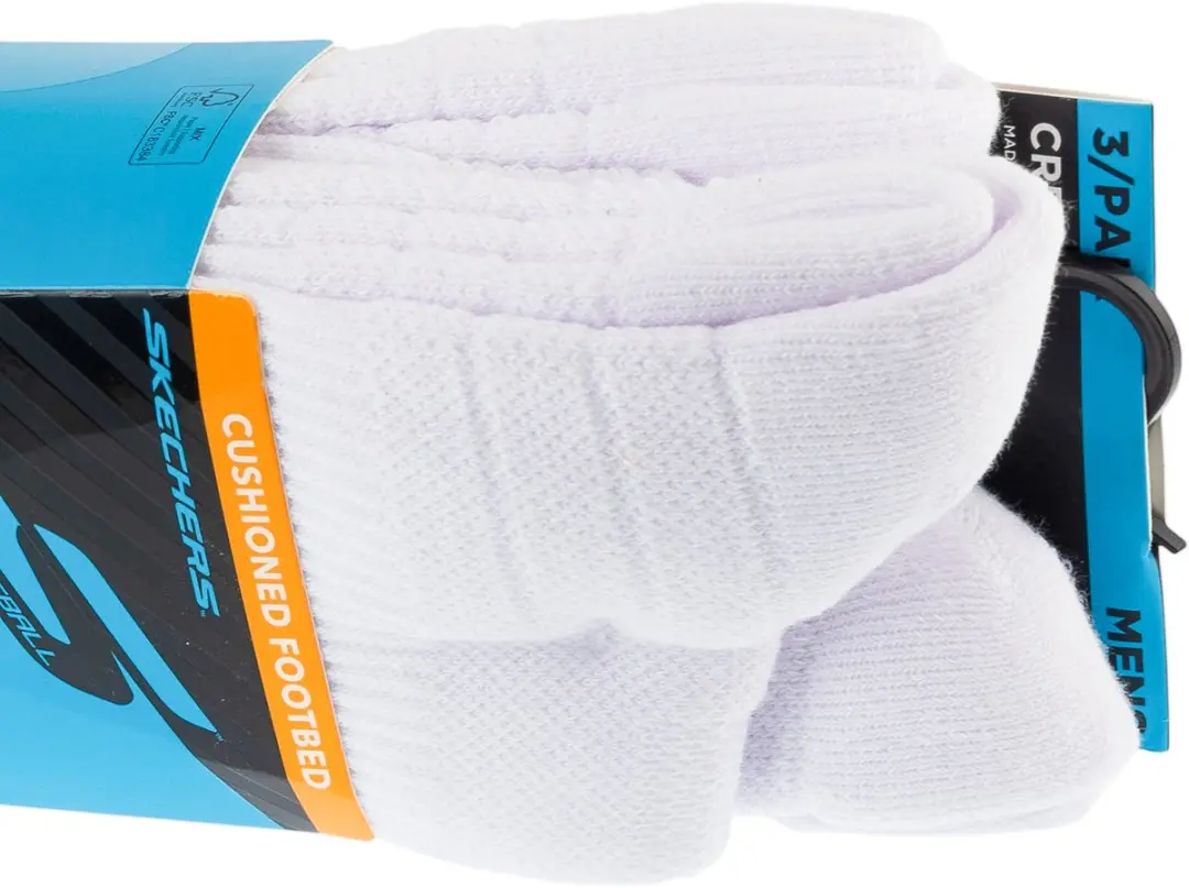 Skechers PF PBall Crew Sokken 3 Stuks - Wit - afbeelding 6 van 6
