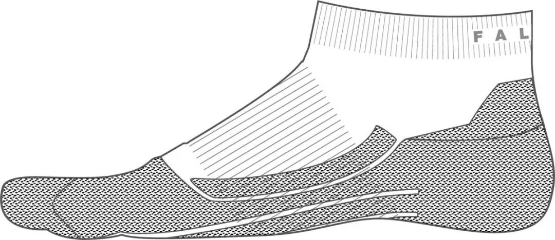 Falke RU4 Light Short Hardloopsokken Wit - Maat 42-43