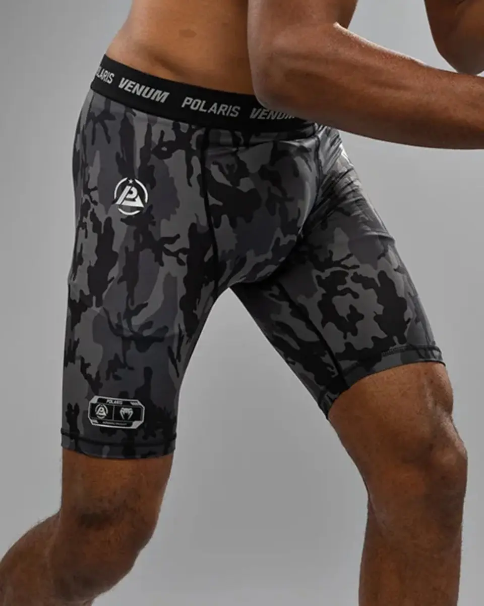 Venum x Polaris Vale Tudo Short Zwart Camo Stormgrijs