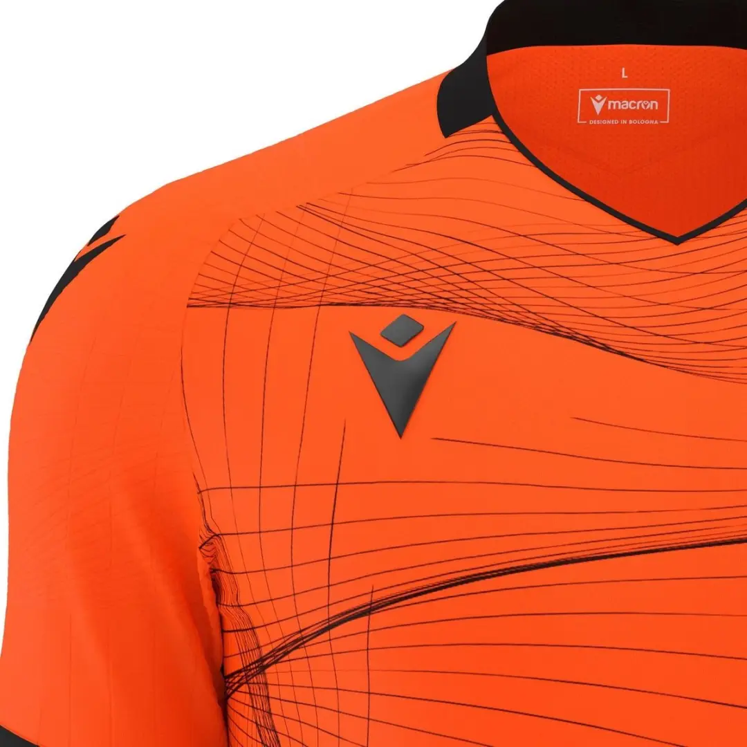 Macron Wyvern Eco Korte Mouw Shirt Kinderen - Oranje/Zwart 122/128