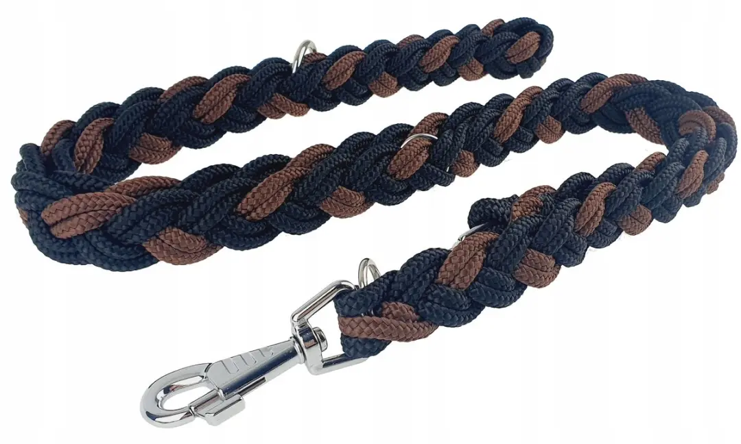 Champion Gevlochten Hondensnoer 2.5m - Zwart/Bruin