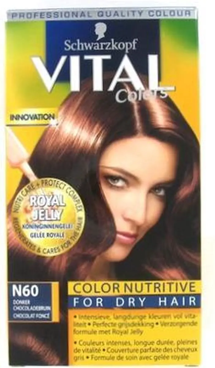 Schwarzkopf Vital Colours Royal Jelly Haarverf D60 Donker Chocoladebruin