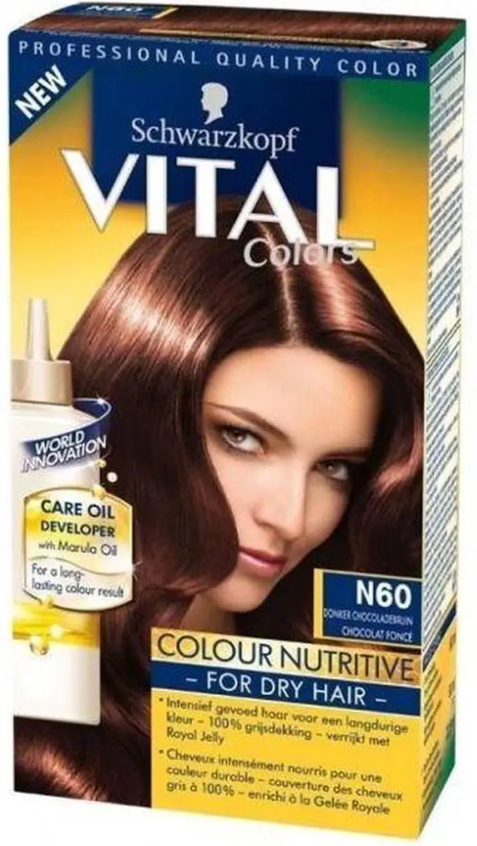 Schwarzkopf Vital Colours Royal Jelly Haarverf D60 Donker Chocoladebruin