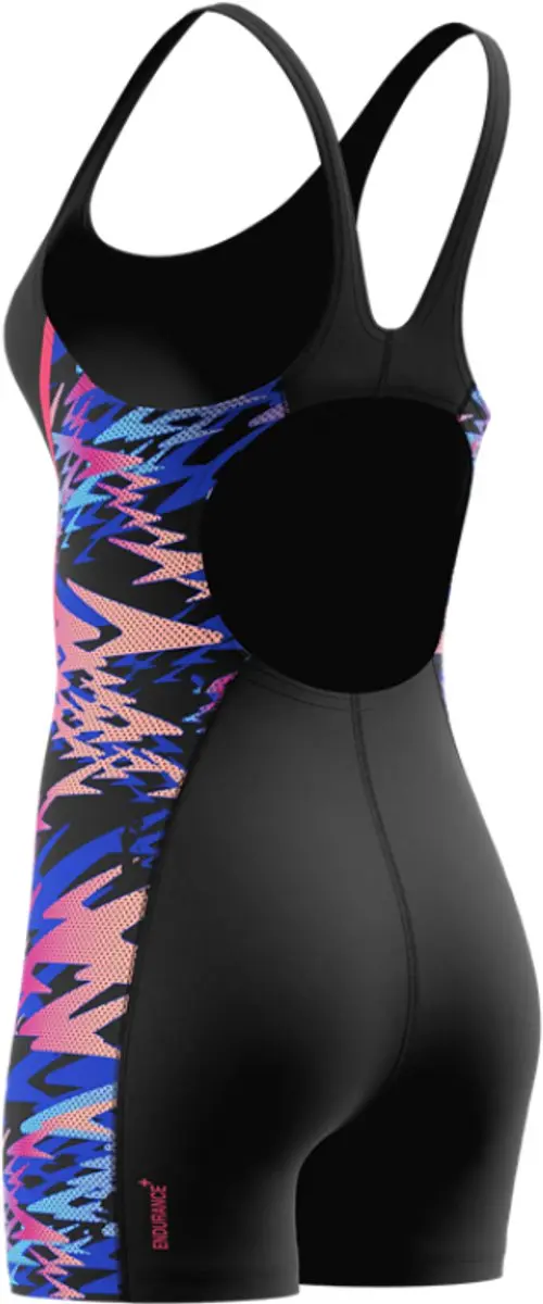 Speedo Hyperboom Splice Muscleback Legsuit Dames - 36 - Zwart/Roze
