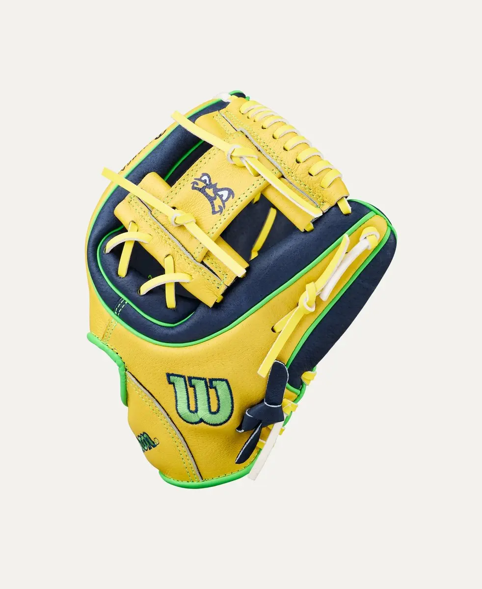 Wilson A450 2026 Baseball Handschoen - Navy/Geel/Green