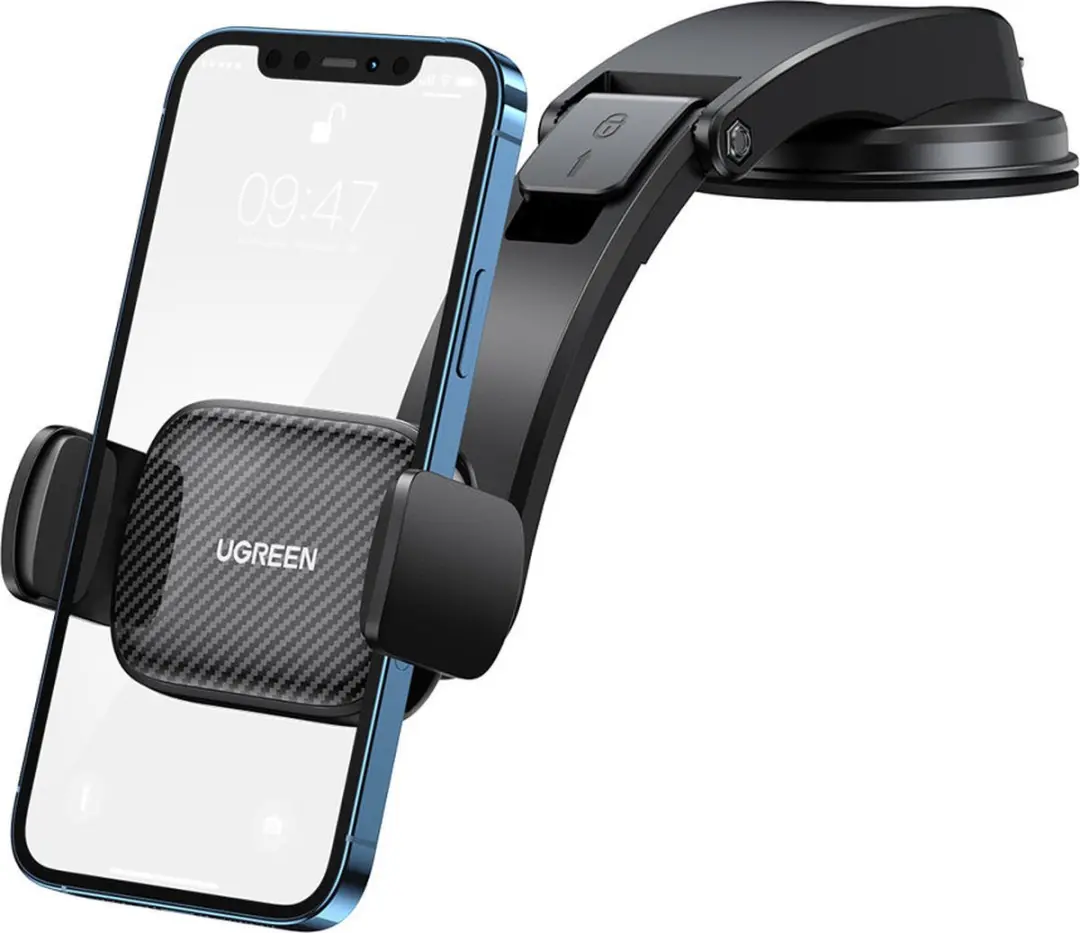 Ugreen Universele Autohouder Telefoonhouder 6.6-9.5cm - Zuignap - Zwart - afbeelding 3 van 6
