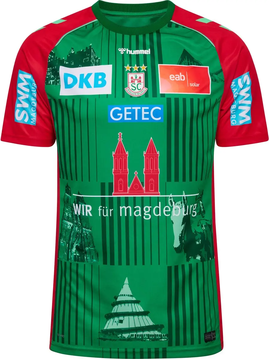 hummel Thuismaillot SC Magdeburg 2026/27 - XL - Groen/Rood