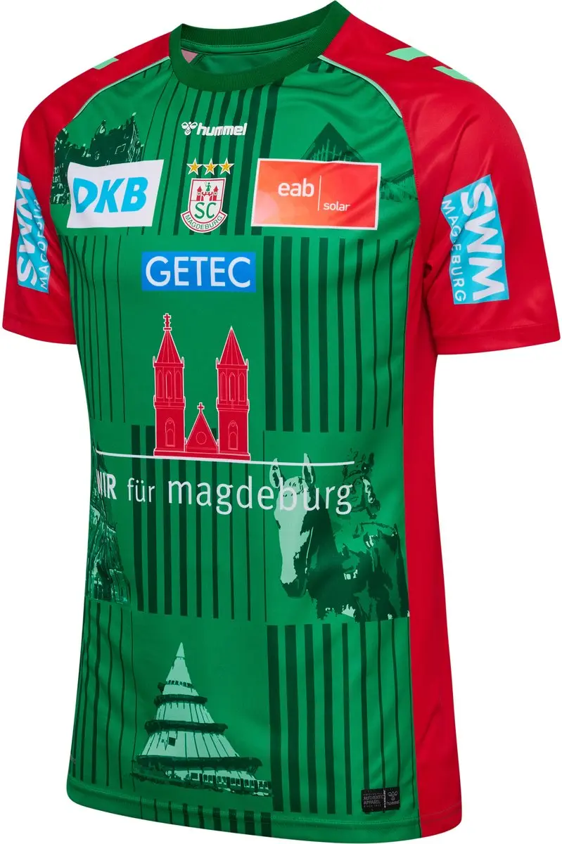 hummel Thuismaillot SC Magdeburg 2026/27 - XL - Groen/Rood