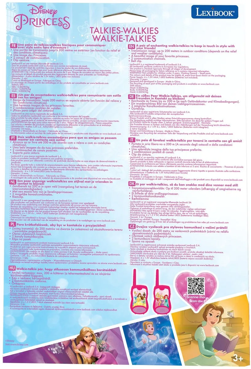 Disney Princess Walkie-Talkies - 2 Stuks - Multi Colour