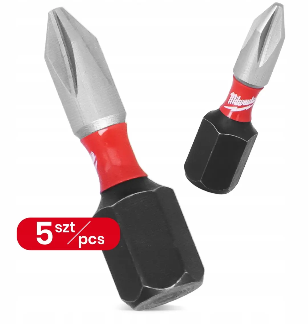 Milwaukee SHOCKWAVE PH1 Bit Udarowy 25mm - 5 Stuks