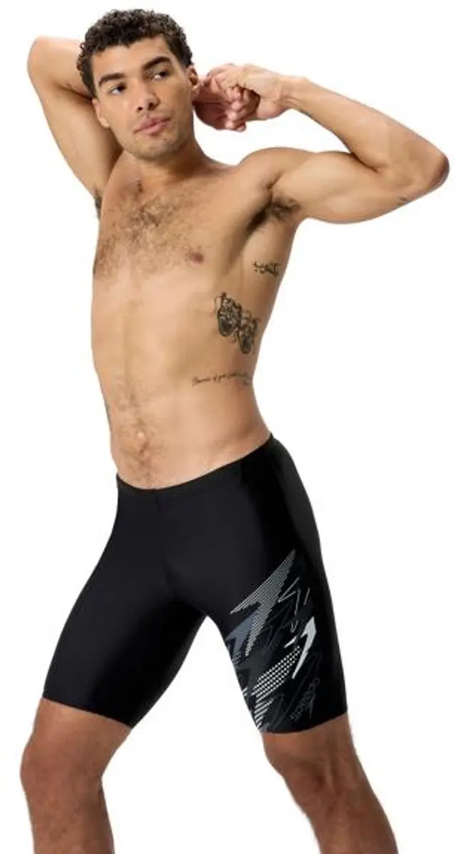 Speedo Medley Logo Jammer Heren XXL - Zwart/Grijs