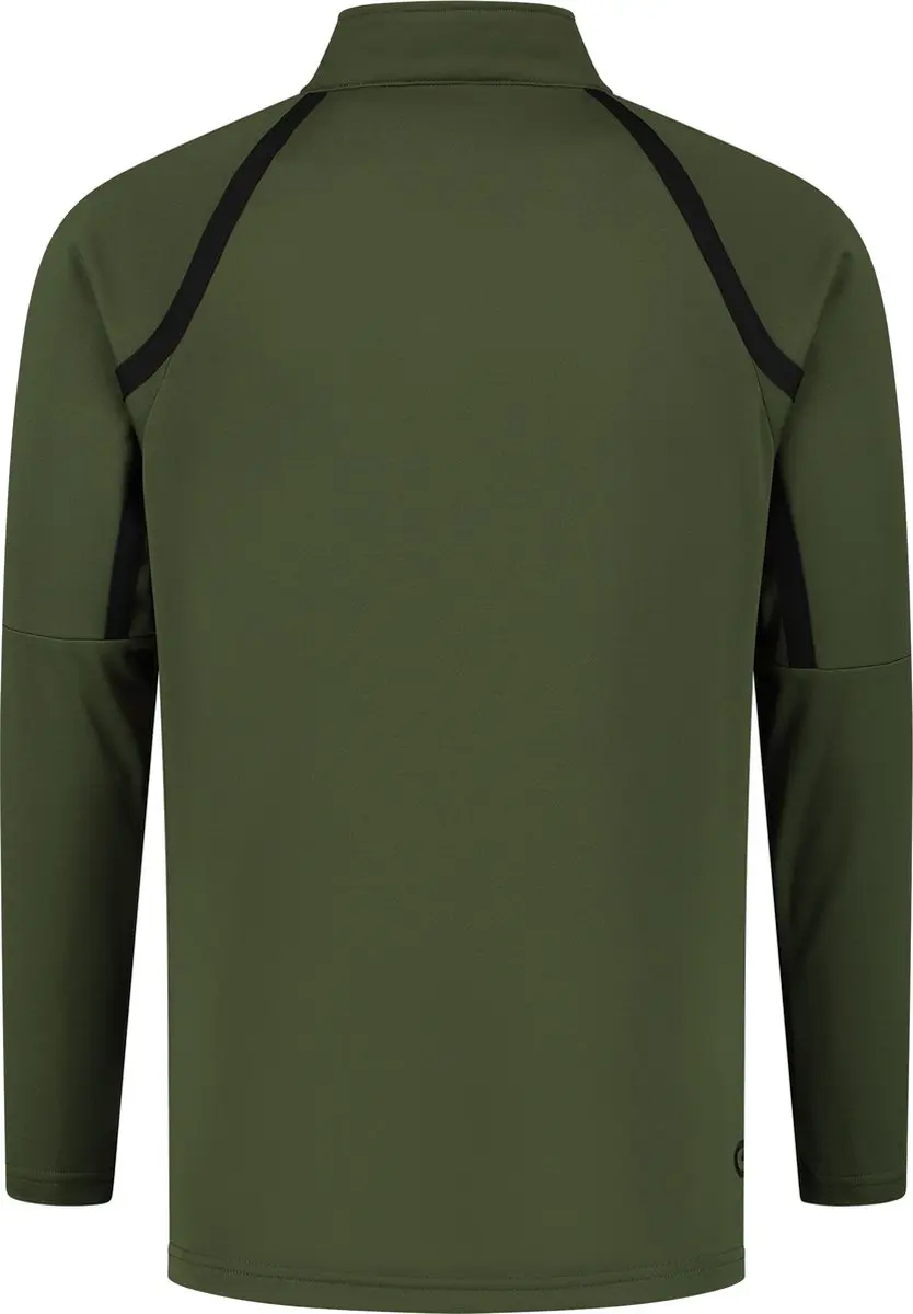 Cruyff Turn Tech Trainingssweater Junior 152 - Olijfgroen/Zwart