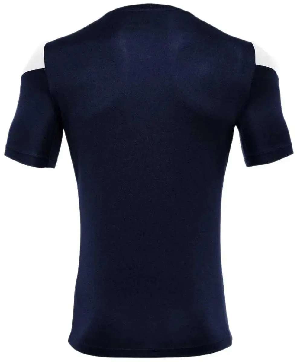 Macron Polis Shirt Korte Mouw Heren - Marine/Wit L
