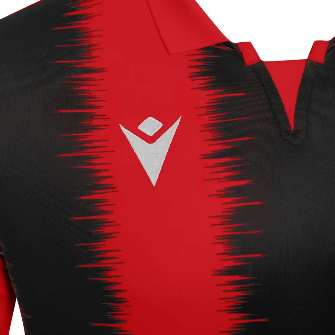 Macron Miram Shirt Heren - Rood/Zwart 3XL