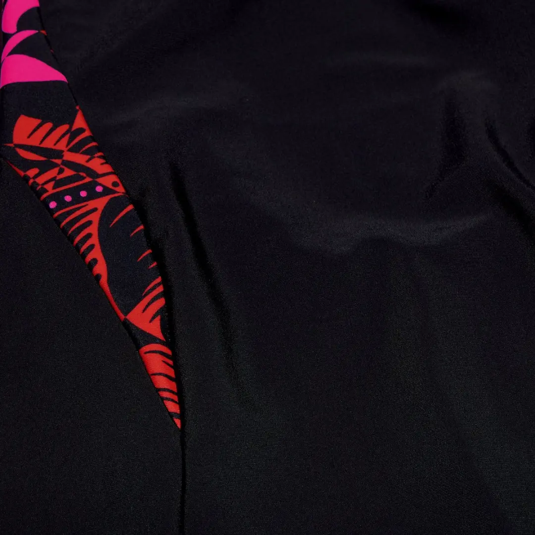 Speedo Printed Panel Legsuit - Maat 128 - Zwart/Roze
