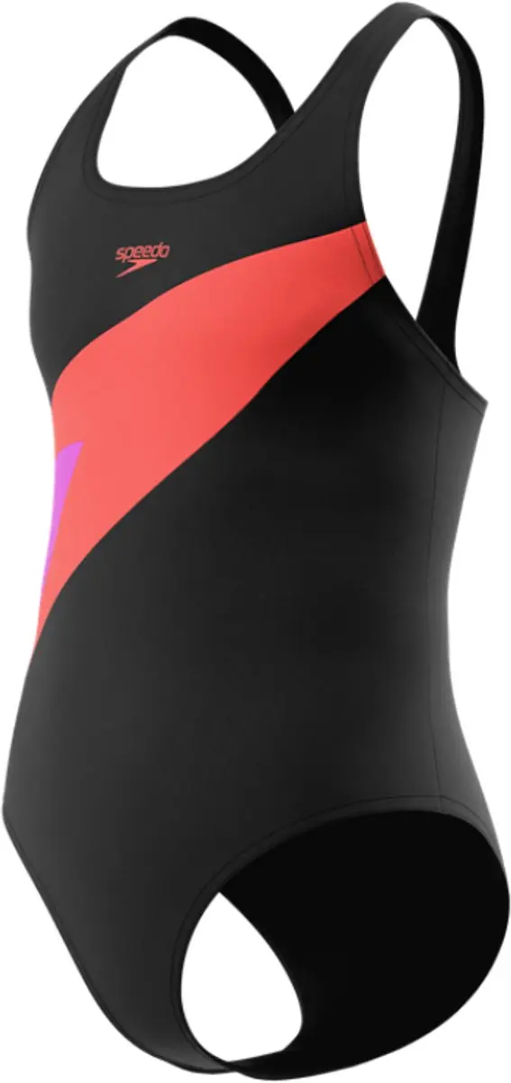 Speedo Meisjes Hyperboom Badpak 152 - Antraciet/Roze