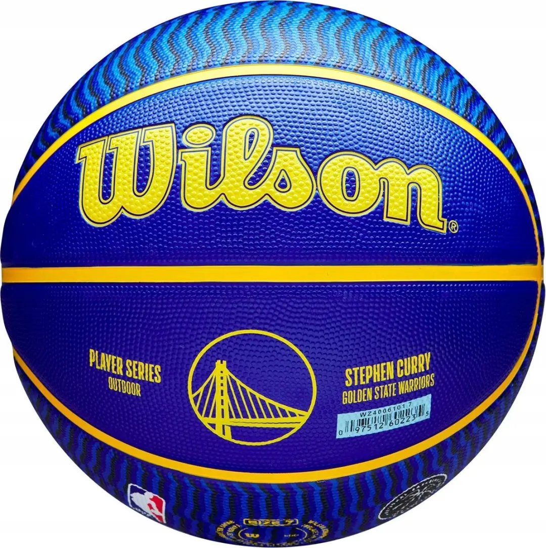 Wilson NBA Stephen Curry Basketball Maat 7 - Blauw/Geel