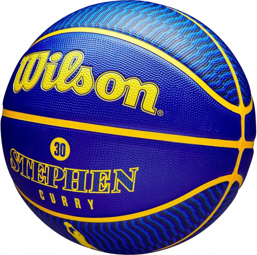 Wilson NBA Stephen Curry Basketball Maat 7 - Blauw/Geel