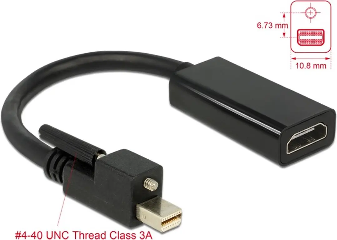 Delock Mini DisplayPort 1.2 naar HDMI 1.4 Adapter 4K 30Hz