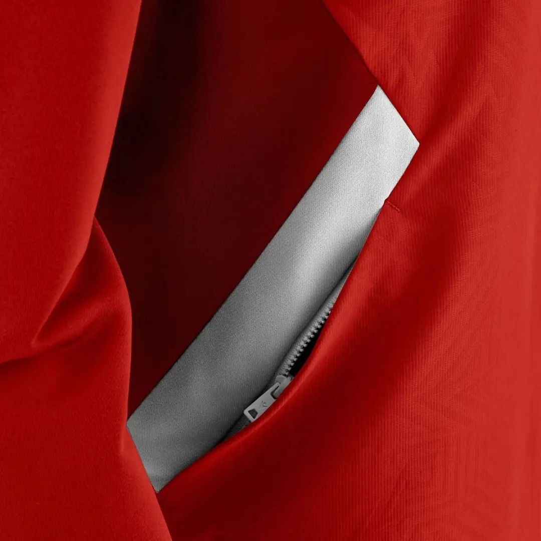 Macron Victory Tiamat Jas met Kap Heren - Rood - Maat L