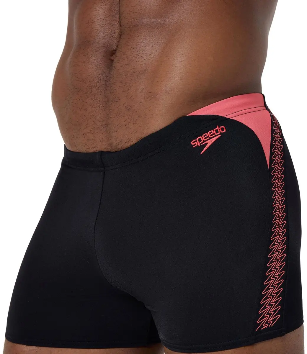 Speedo ECO+ Hyper Boom Splice Zwemboxer Heren - 3XL - Zwart/Koraalrood