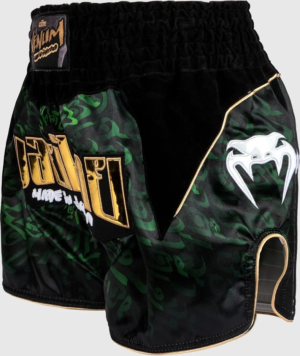 Venum Muay Thai Attack Shorts - Zwart Groen L