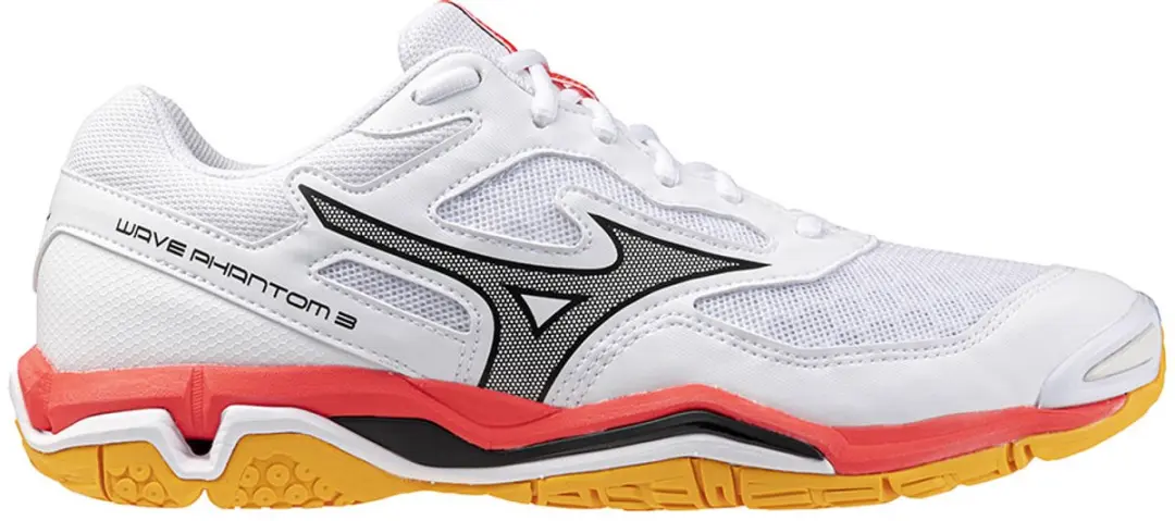 Mizuno Wave Phantom 3 Indoorschoenen 44.5 - wit/oranje/rood/grijs
