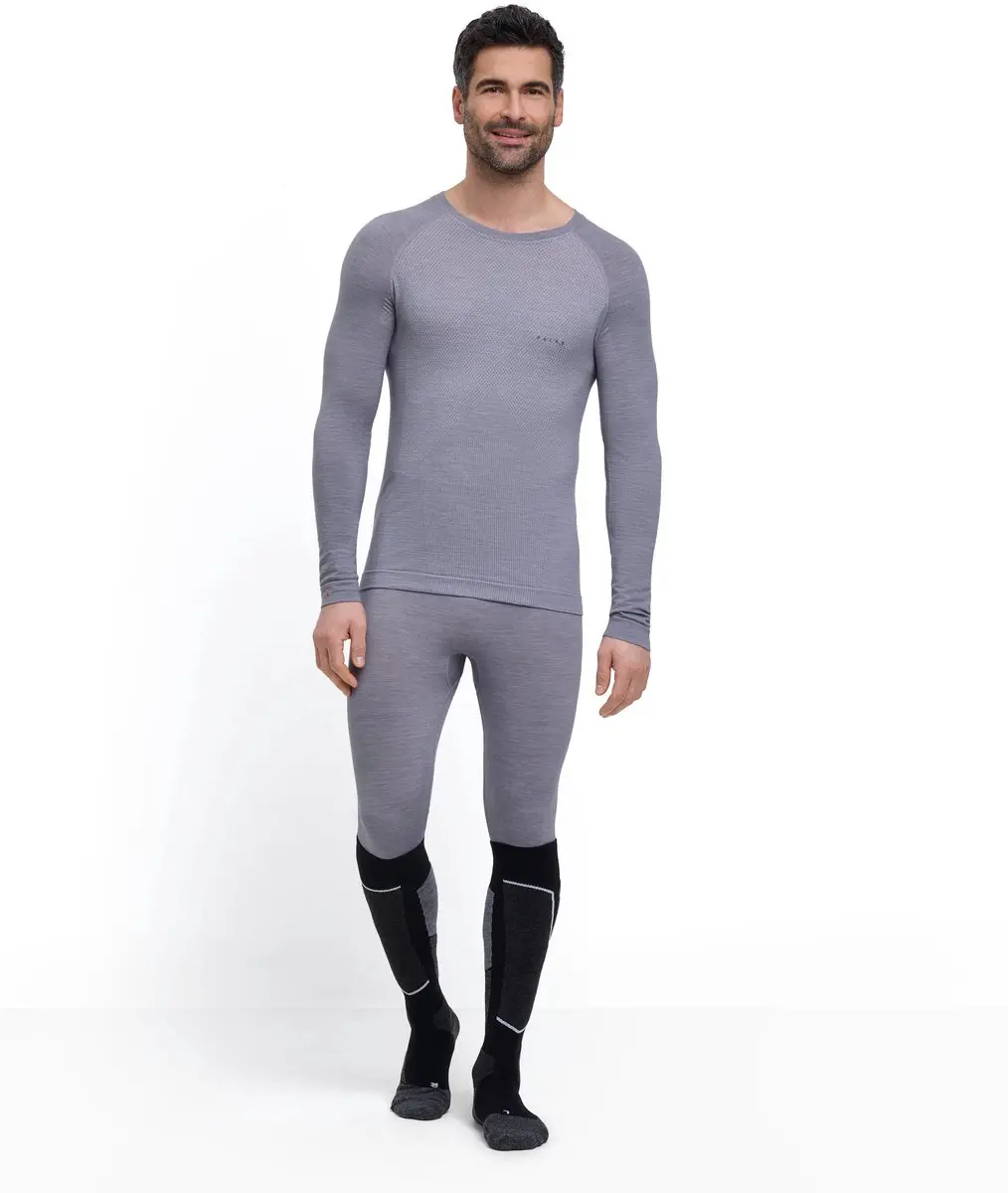 Falke Wool-Tech Light Heren Shirt - XXL - Grijs