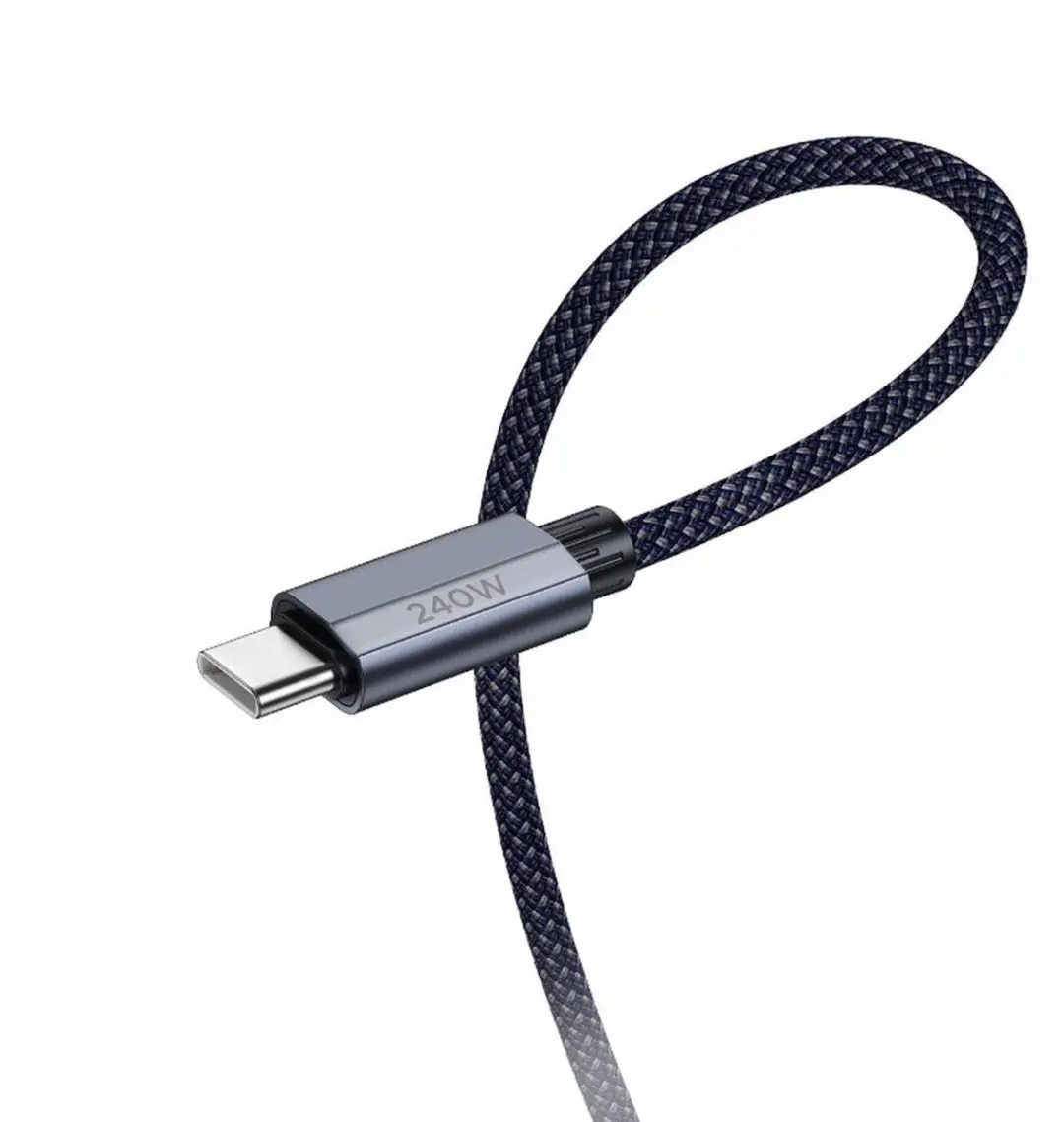 Hoco USB-C Groep 240W Snellader 1,8m - Grijs