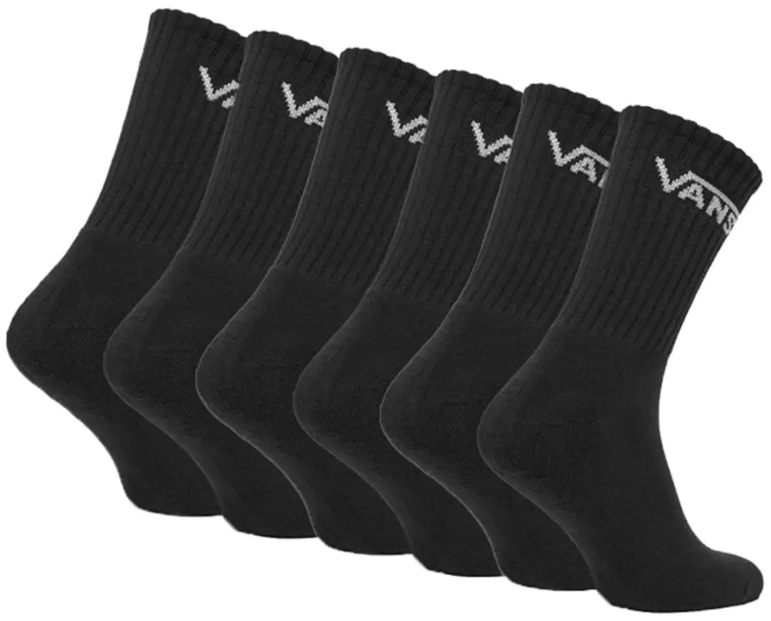 Vans Classic Crew Tennissokken VN000QCBBLK - 6 Stuks - 39-42