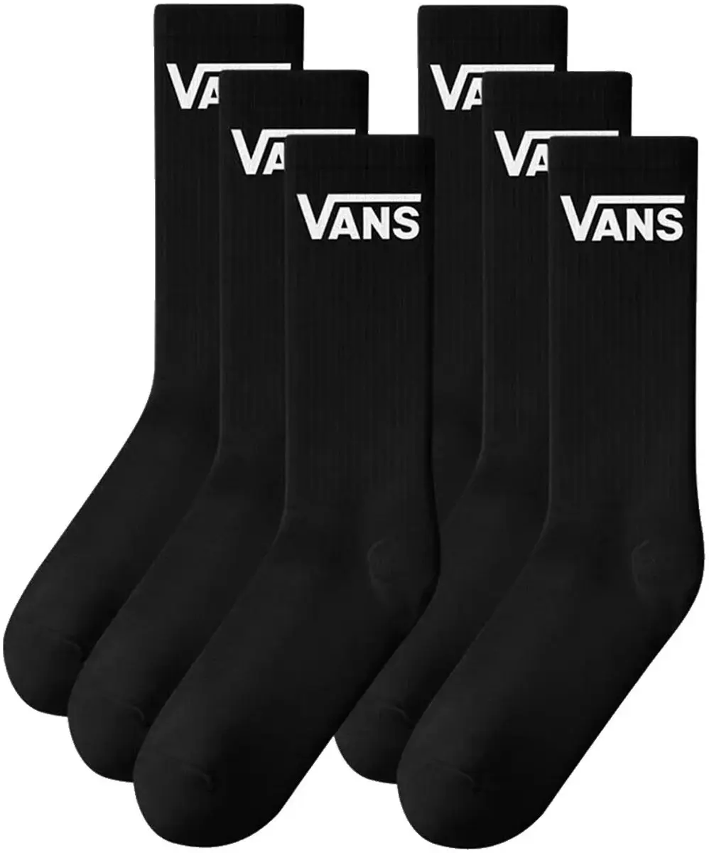 Vans Classic Crew Tennissokken VN000QCBBLK - 6 Stuks - 39-42