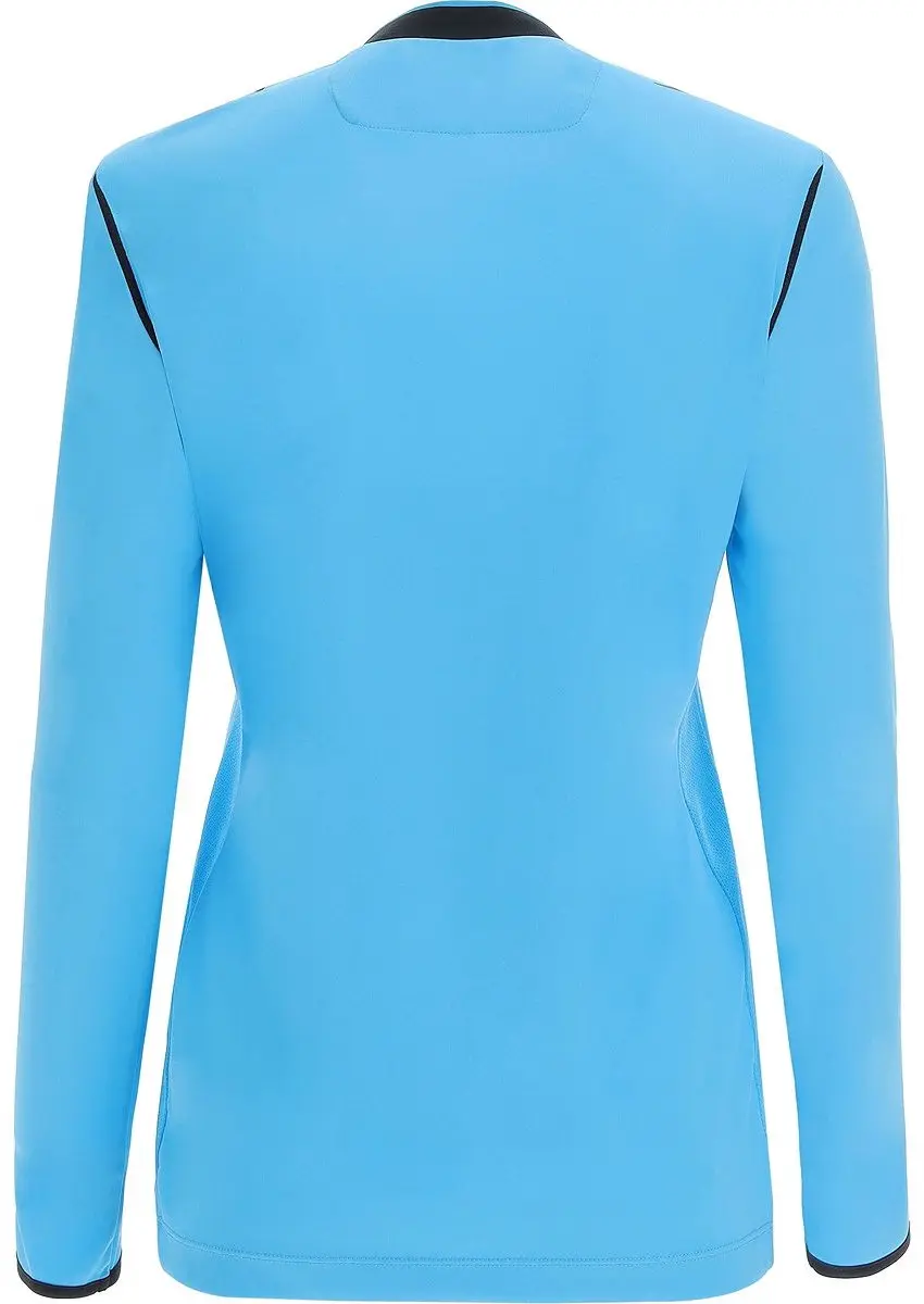 Macron Stephanie Scheidsrechtersshirt Dames - L - Zwart/Fluor Turquoise