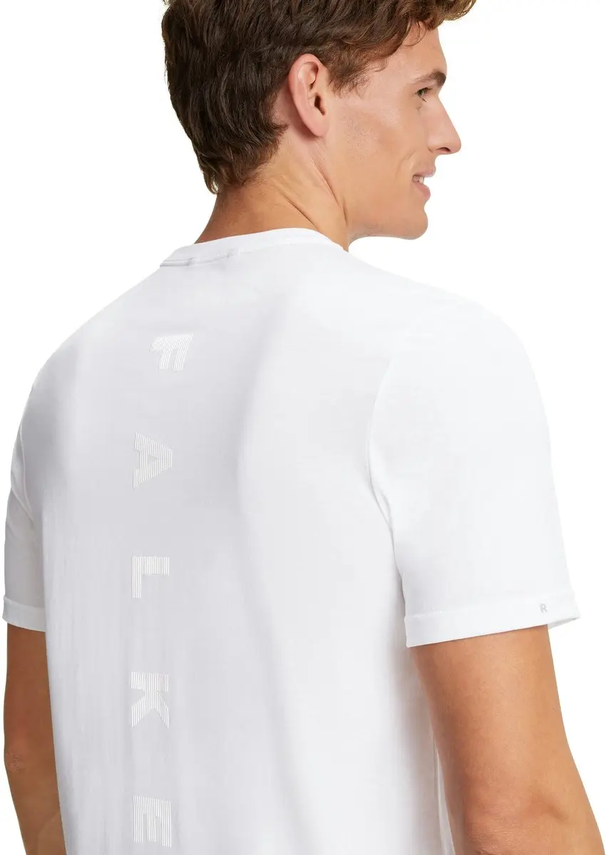 Falke CORE Logo Round Neck Shirt Heren - Lyocell/Katoen - XL - Wit
