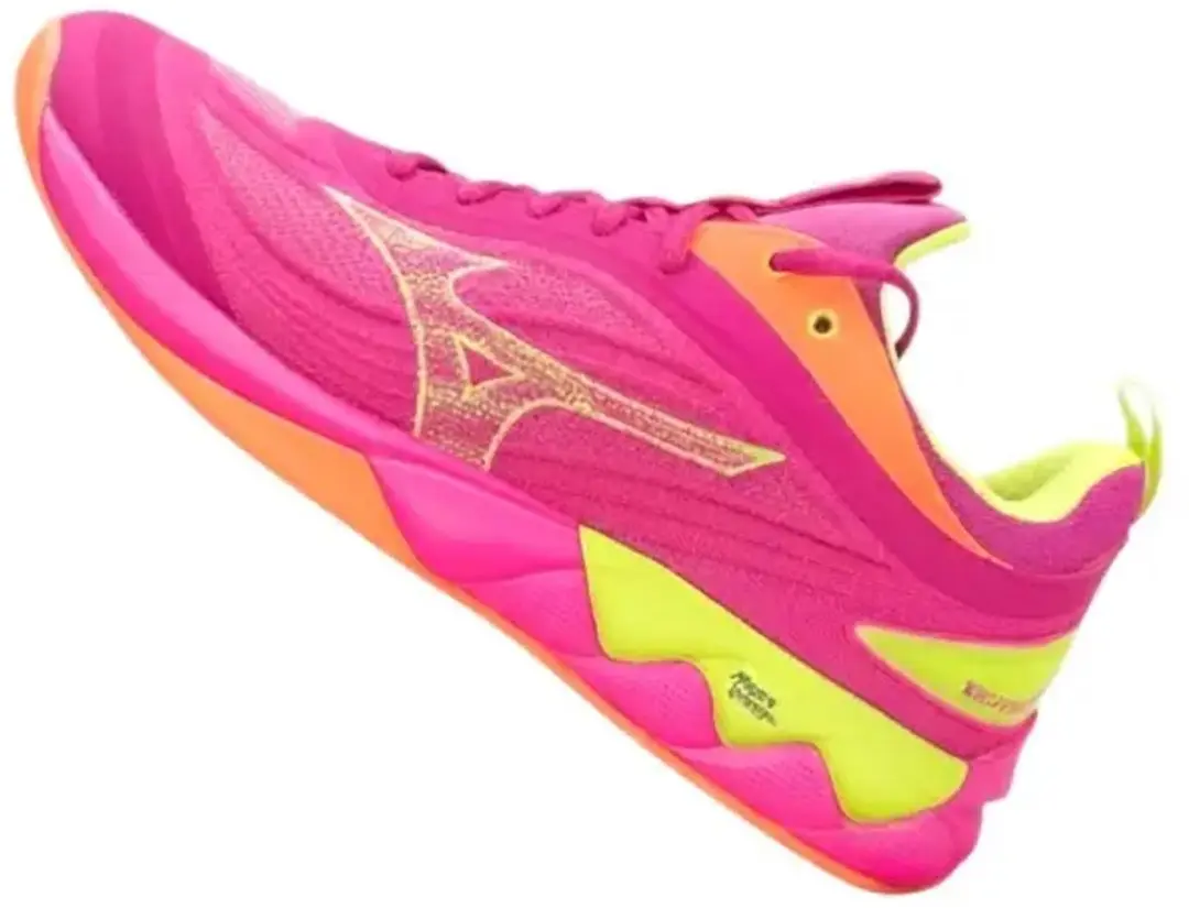 Mizuno Wave Luminous Indoor Schoenen - 44.5 - Pinkyetra/Geluk Geel/Orange