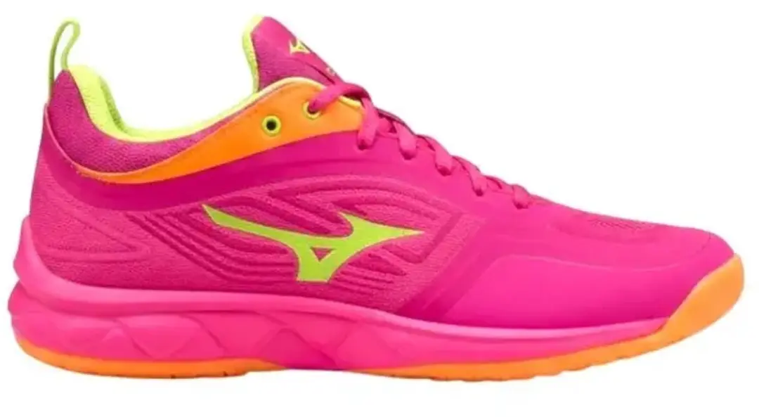 Mizuno Wave Luminous Indoor Schoenen - 44.5 - Pinkyetra/Geluk Geel/Orange - afbeelding 5 van 5